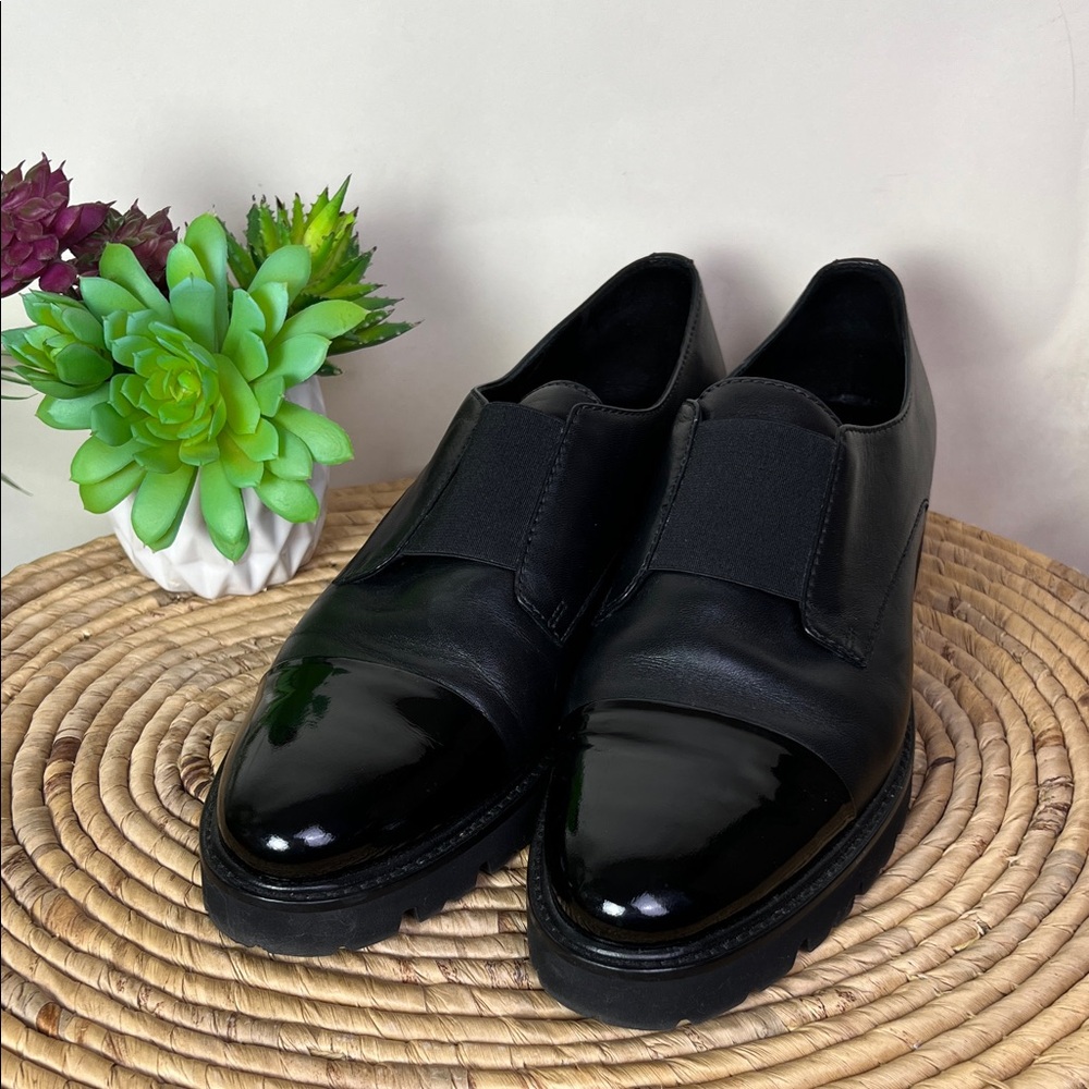 M Gemi Black Leather Loafers Women 41